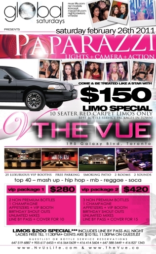 GLOBAL SATURDAYS Presents PAPARAZZI inside THE VUE